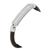 Diamond Bar Leather Bracelet