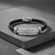 Midnight Blue Crystal Bar Bracelet