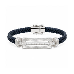 Midnight Blue Crystal Bar Bracelet