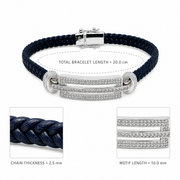Midnight Blue Crystal Bar Bracelet