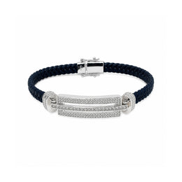 Midnight Blue Crystal Bar Bracelet