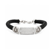 Midnight Crystal Leather Bracelet