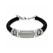 Midnight Crystal Leather Bracelet