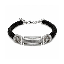 Midnight Crystal Leather Bracelet