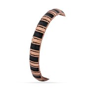 Rose Gold Vermeil & Black Enamel Segmented Bangle