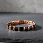 Midnight Rose Gold Link Bracelet