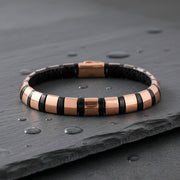 Obsidian Rose Link Bracelet