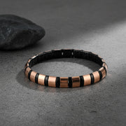 Obsidian Rose Link Bracelet