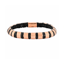 Obsidian Rose Link Bracelet