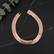 Rose Gold Hexa Link Necklace