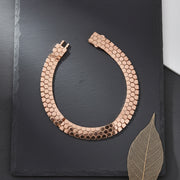 Rose Gold Hexa Link Necklace