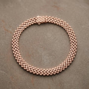 Rose Gold Woven Mesh Bracelet