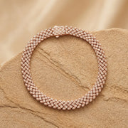 Rose Gold Woven Mesh Bracelet