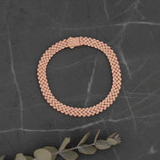 Rose Gold Woven Mesh Bracelet