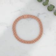 Rose Gold Woven Mesh Bracelet