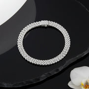 Silver Woven Mesh Bracelet