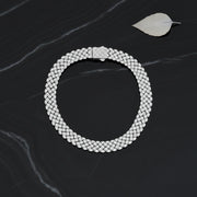 Silver Woven Mesh Bracelet
