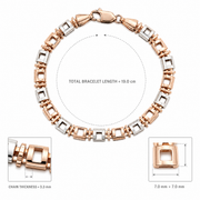 Dual Tone Square Bracelet