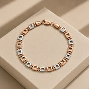 Dual Tone Square Bracelet