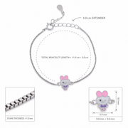 Pink Bow Charm Bracelet