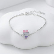 Pink Bow Charm Bracelet