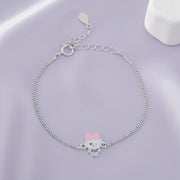 Pink Bow Charm Bracelet