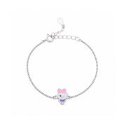 Pink Bow Charm Bracelet