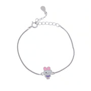 Pink Bow Charm Bracelet
