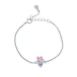 Pink Bow Charm Bracelet