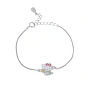 Rainbow Kitty Charm Bracelet