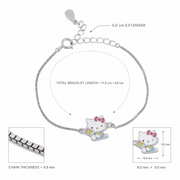 Rainbow Kitty Charm Bracelet