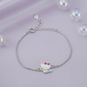 Rainbow Kitty Charm Bracelet