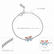 Pastel Butterfly Charm Bracelet