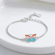 Pastel Butterfly Charm Bracelet