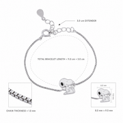 Minimal Snoopy Chain Bracelet
