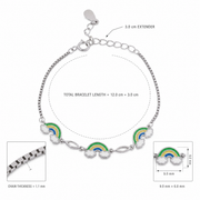 Rainbow Cloud Charm Bracelet