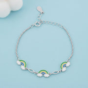 Rainbow Cloud Charm Bracelet
