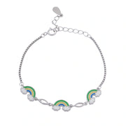 Rainbow Cloud Charm Bracelet
