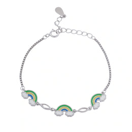Rainbow Cloud Charm Bracelet