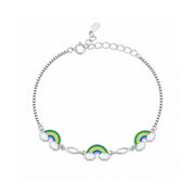 Rainbow Cloud Charm Bracelet