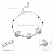Princess Cupcake Charm Bracelet