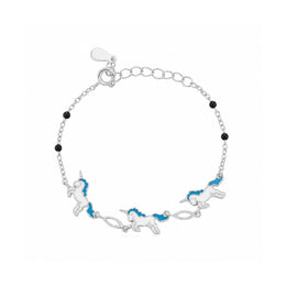 Blue Unicorn Charm Bracelet