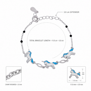 Blue Unicorn Charm Bracelet