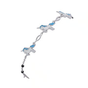 Blue Unicorn Charm Bracelet