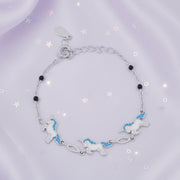 Blue Unicorn Charm Bracelet