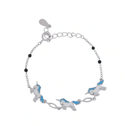 Blue Unicorn Charm Bracelet