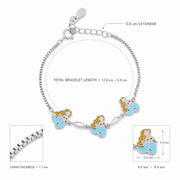Blue Butterfly Charm Bracelet