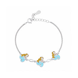 Blue Butterfly Charm Bracelet