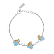 Blue Butterfly Charm Bracelet
