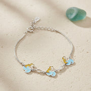 Blue Butterfly Charm Bracelet